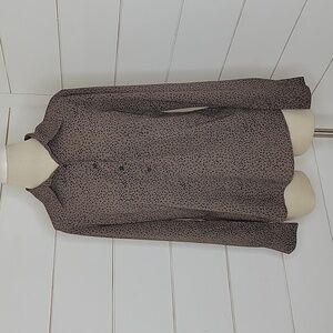 Merona medium brown animal print blouse cheetah